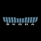 SKODA LOGO PROJECTOT LIGHTS Nr.43 (cantidad 1 = 2 Logo Film/2 luces de puerta)
