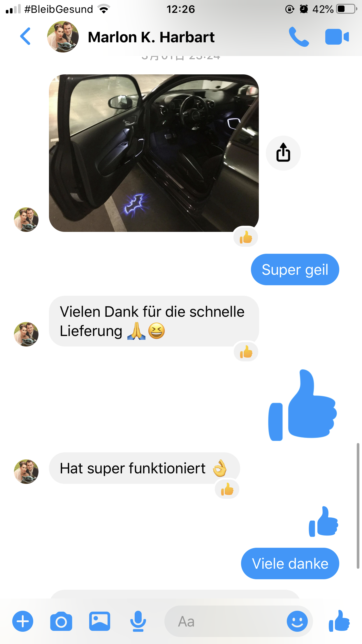 das Feedback des Käufers