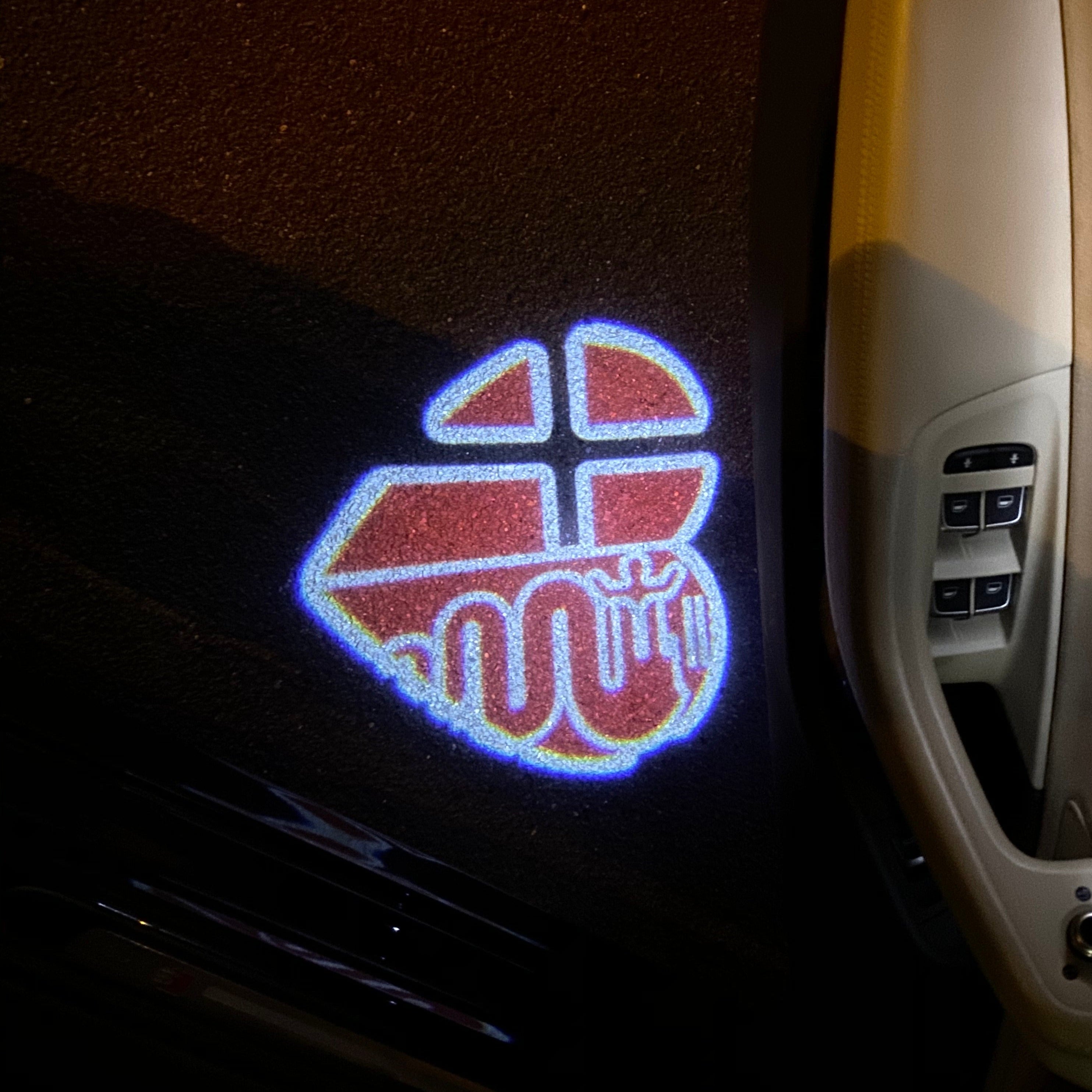 Alfa Romeo LOGO PROJECTOT LIGHTS Nr.19 (quantità 1 = 2 Logo Film / 2 luci porta)