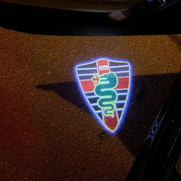 Alfa Romeo LOGO PROJECTOT LIGHTS Nr.45 (Menge 1 = 2 Logo Film / 2 Türleuchten)