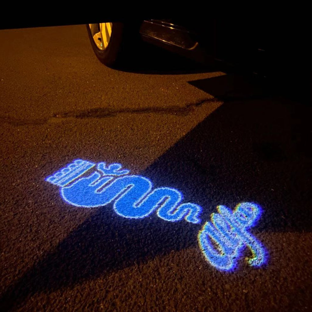 Alfa Romeo Biscione Schlange LOGO PROJECTOT LIGHTS Nr.61 (Menge 1 = 2 Logo Film / 2 Türleuchten)