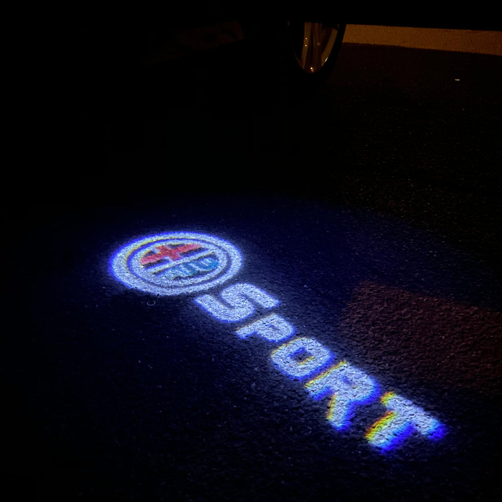 Alfa Romeo Sport LOGO PROJECTOT LIGHTS Nr.74 (quantità 1 = 2 Logo Film / 2 luci porta)