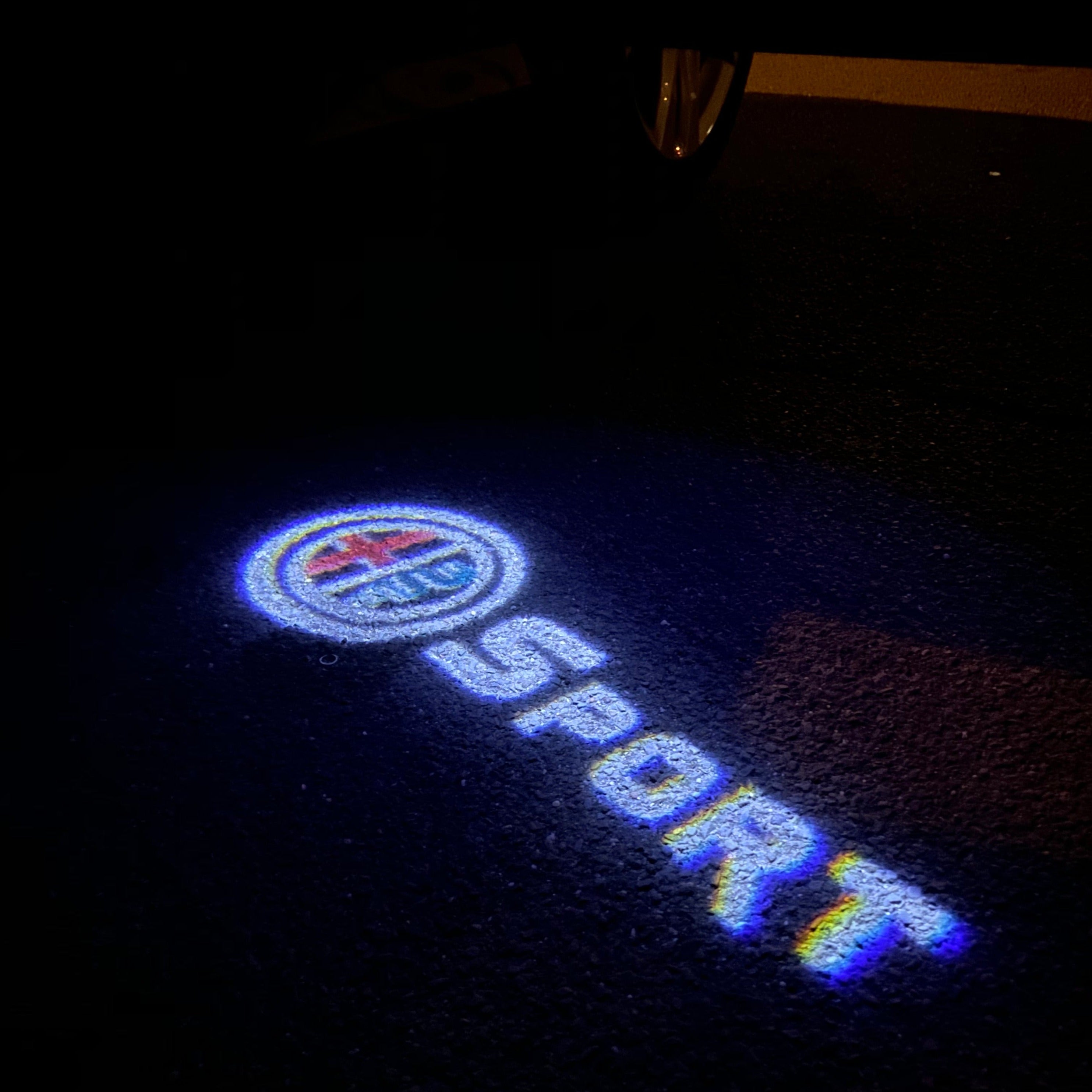 Alfa Romeo Sport LOGO PROJECTOR LIGHTS Nr.74 (Menge 1 = 2 Logo Film / 2 Türlichter)