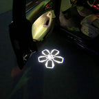 ÉCLAIRAGE DE PROJECTEUR SKODA LOGO Nr. 02 (quantité 1 = 2 film de logo / 2 lumières de porte)