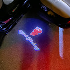 LUCES DE PROYECTOR LOGO Alfa Romeo N ° 106 (cantidad 1 = 2 Película con Logo / 2 luces de puerta)