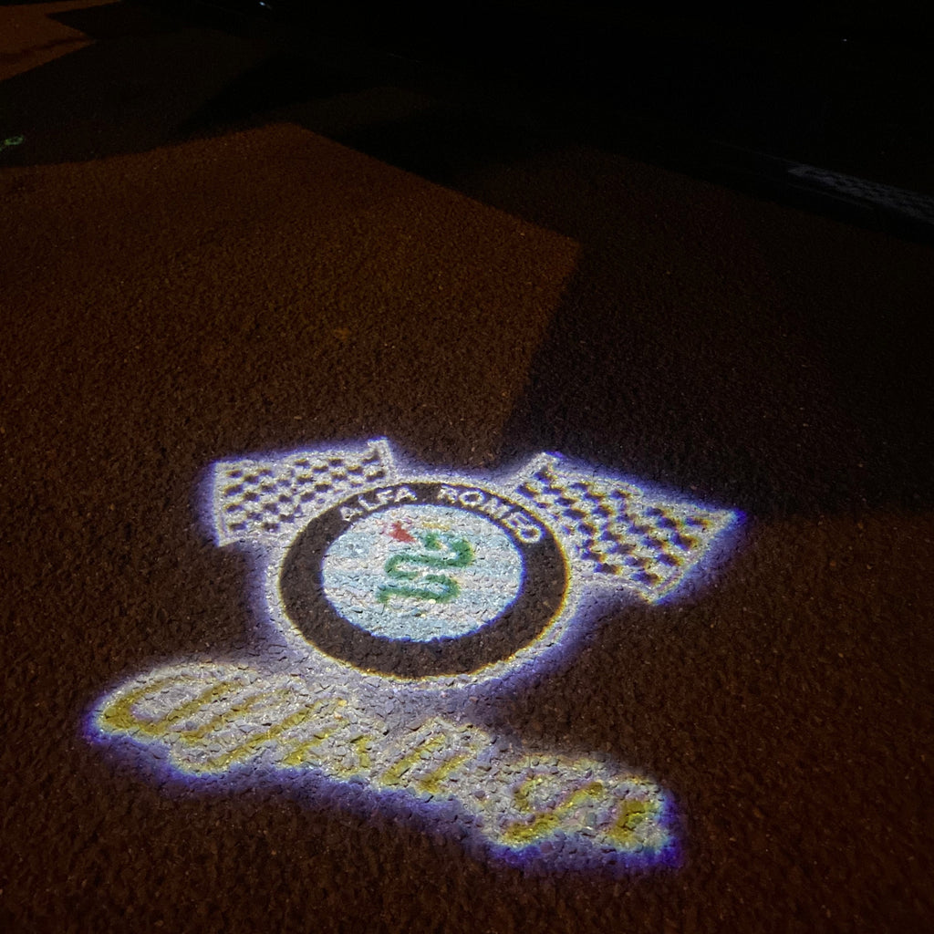 Alfa Romeo LOGO PROJECTOT LIGHTS Nr.58 (quantità 1 = 2 Logo Film / 2 luci porta)