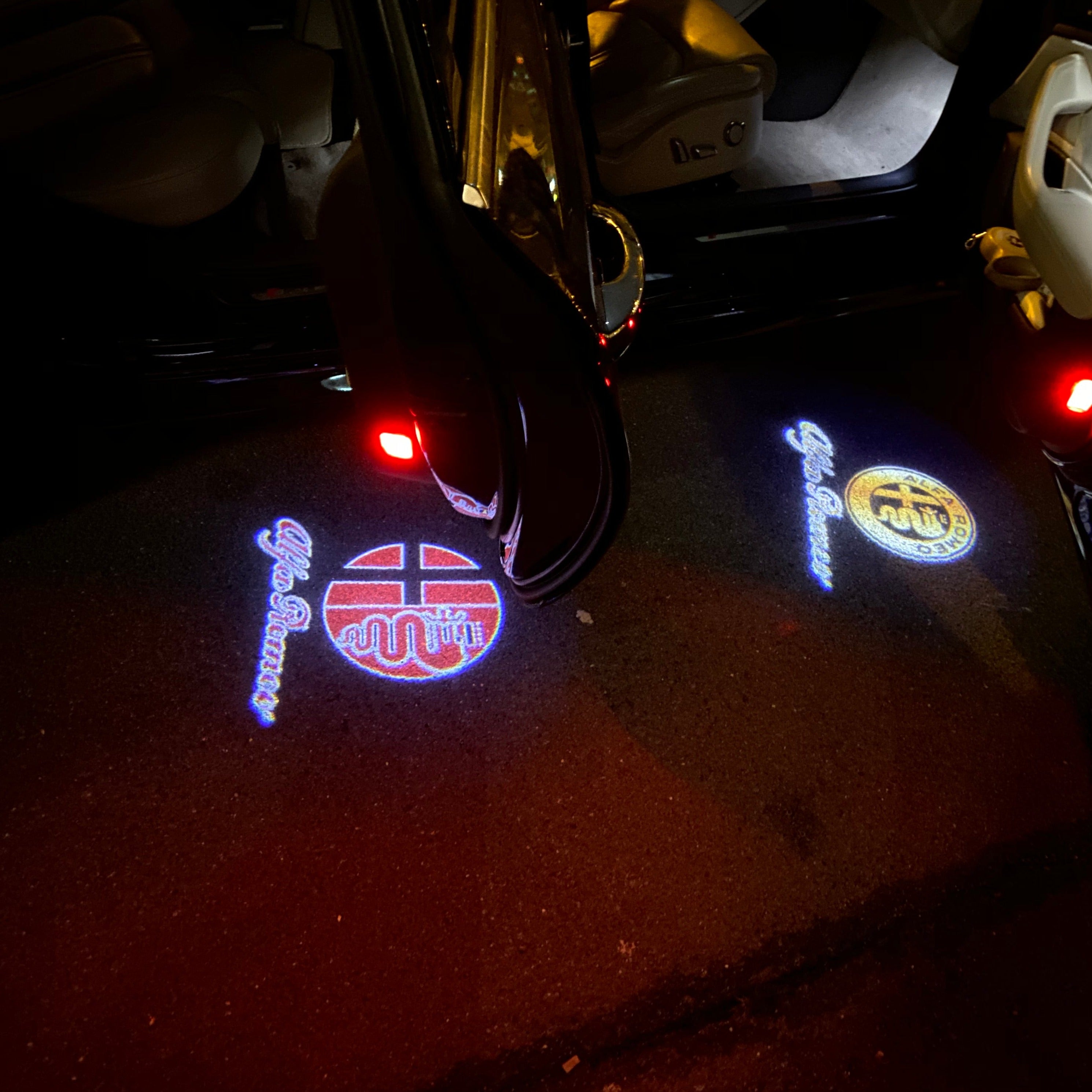 Alfa Romeo LOGO PROJECTOT LIGHTS Nr.11 (quantità 1 = 2 Logo Film / 2 luci porta)