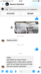 das Feedback des Käufers