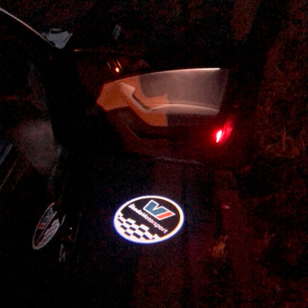 SKODA LOGO PROJECTOT أضواء Nr.73 (الكمية 1 = 2 شعار فيلم / 2 أضواء الباب)