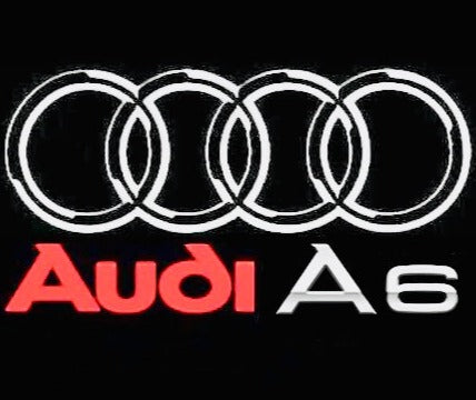 AUDI LOGO PROJECTOT LIGHTS Nr.44 (Menge 1 = 2 Logofolien /2 Türleuchten)