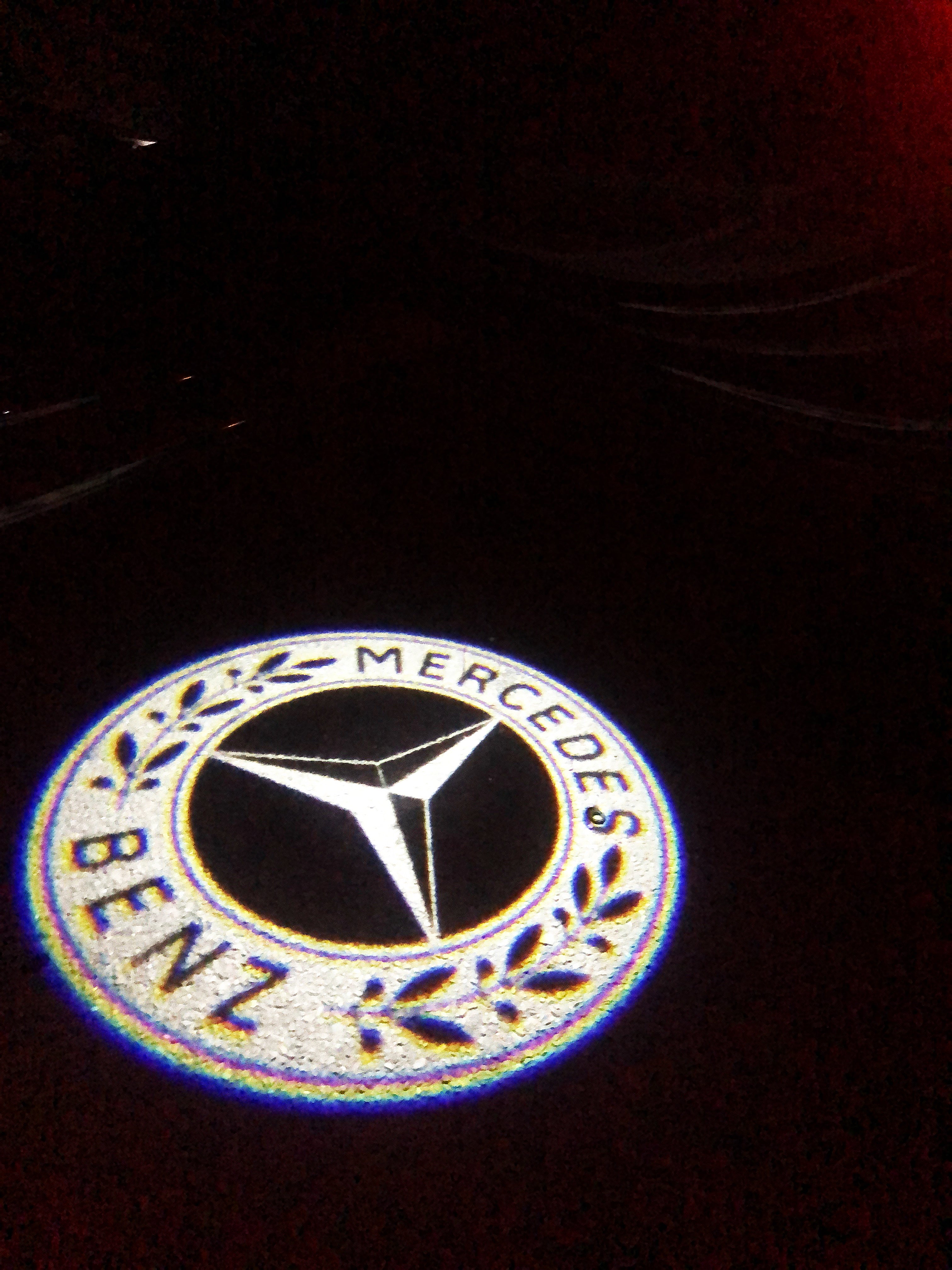 MERCEDES BENZ LOGO PROJECTOT LUCI Nr.04 (quantità 1 = 1 set / 2 porte luci)