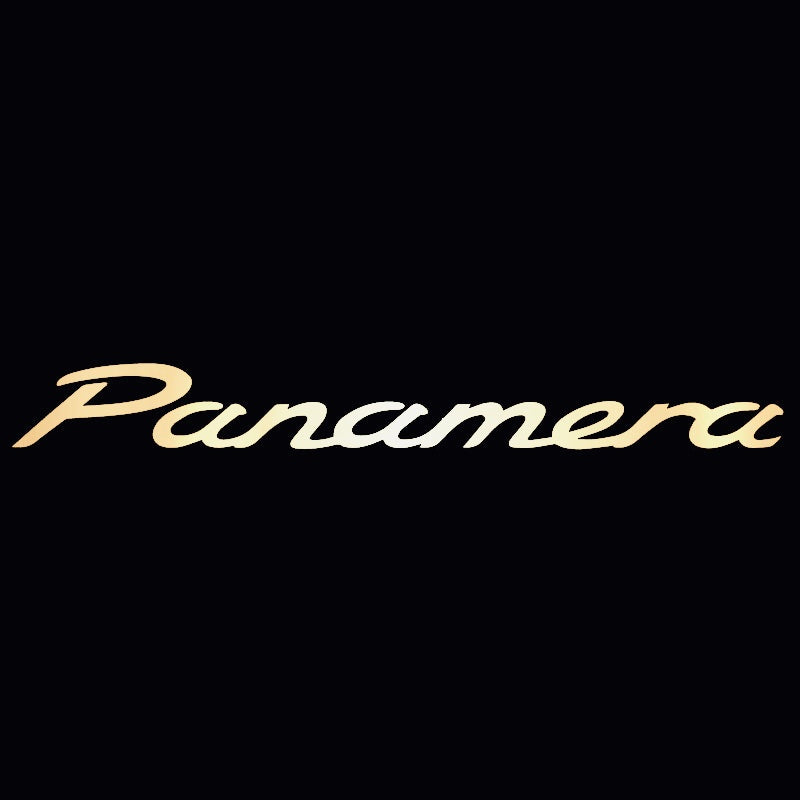 PORSCHE Panamera LOGO PROJECTOT LIGHTS Nr.35 (Menge 1 = 2 Logo Film / 2 Türleuchten)