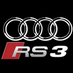 AUDI LOGO PROJECTOT LIGHTS Nr.128 (Menge 1 = 2 Logo Films / 2 Türlichter）