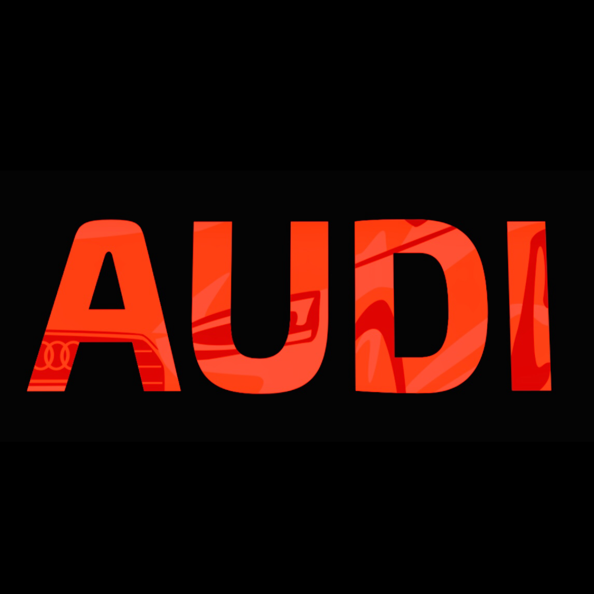 أضواء مشروع شعار AUDI رقم 07 (الكمية 1 = 2 فيلم شعار / 2 أضواء باب）