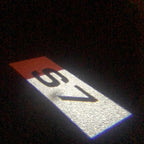 AUDI LOGO PROJECTOT LIGHTS Nr.134 (الكمية 1 = 2 Logo Films /2 أضواء الباب)