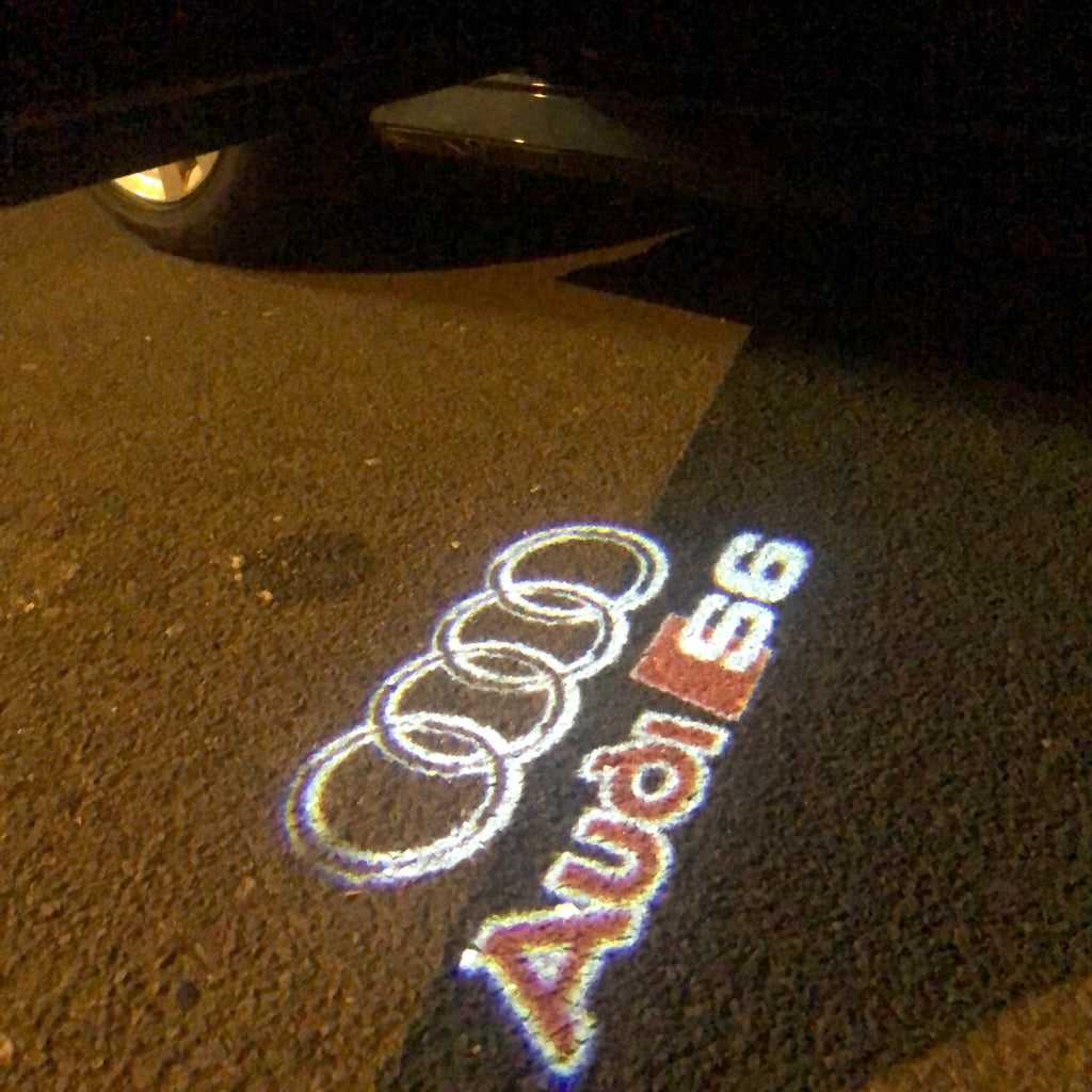 AUDI LOGO PROJECTOT LIGHTS Nr.36 (الكمية 1 = 2 شعار الأفلام / 2 أضواء الباب)