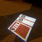 LUCI PROIETTORI LOGO AUDI Nr.149 (quantità 1 = 2 Pellicole Logo / 2 luci porta)