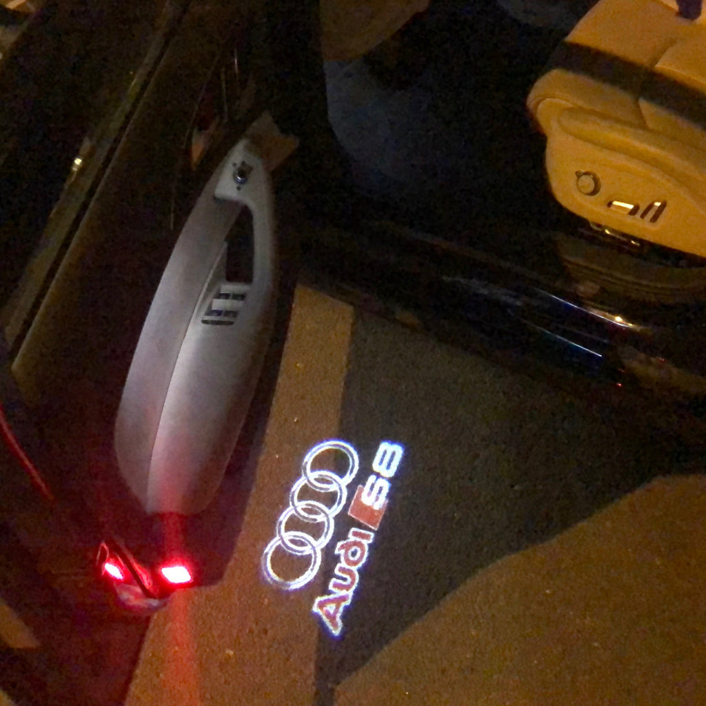 AUDI S8 LOGO PROJECT LIGHTS Nr.38 (quantità 1= 2 Logo Films /2 porta luci）