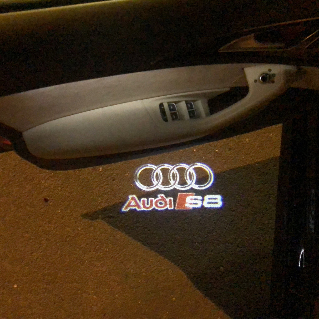 AUDI S8 LOGO PROJECT LIGHTS Nr.38 (quantità 1= 2 Logo Films /2 porta luci）