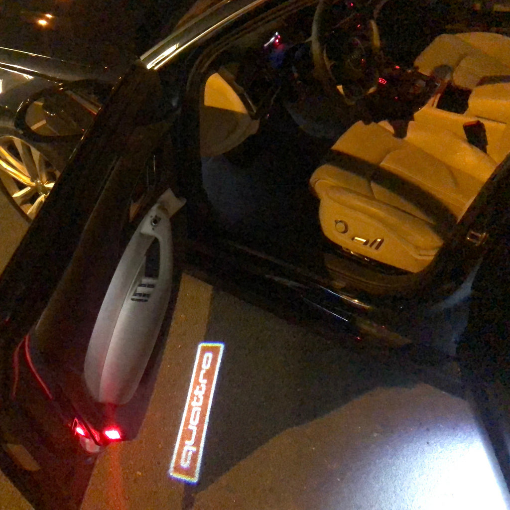 AUDI LOGO PROJECTOT LIGHTS Nr.83 (Menge 1 = 2 Logo Films / 2 Türlichter）