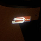 LUCI PROIETTORI LOGO AUDI Nr.109 (quantità 1 = 2 Pellicole Logo / 2 luci porta)