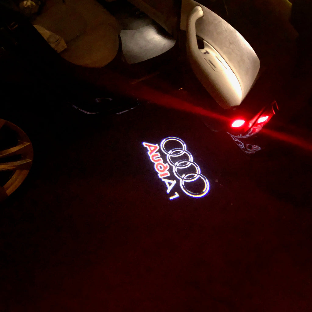 LOGO AUDI PROJECTOT LIGHTS Nr.125 (Quantität 1 = 2 Logofilme / 2 Türleuchten)