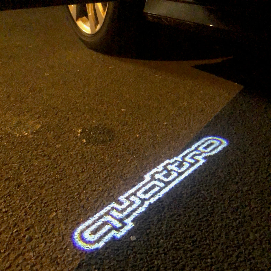 AUDI LOGO PROJECTOT LIGHTS Nr.108 (Menge 1 = 2 Logofolien /2 Türleuchten)