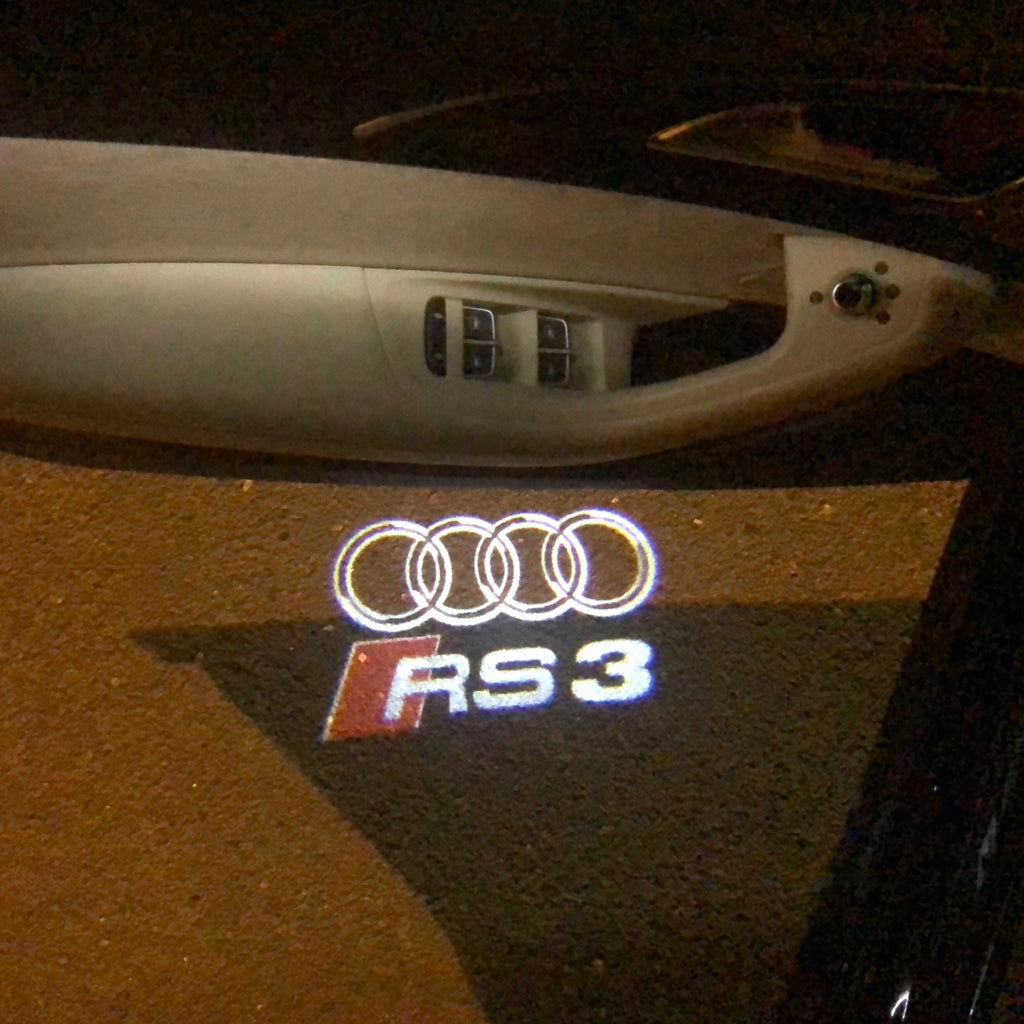 AUDI LOGO PROJECTOT LIGHTS Nr.128 (Menge 1 = 2 Logo Films / 2 Türlichter）