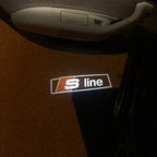 AUDI LOGO PROJECTOT LIGHTS Nr.99 (الكمية 1 = 2 Logo Films /2 أضواء الباب)