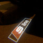 AUDI LOGO PROJECTOT LIGHTS Nr.99 (الكمية 1 = 2 Logo Films /2 أضواء الباب)
