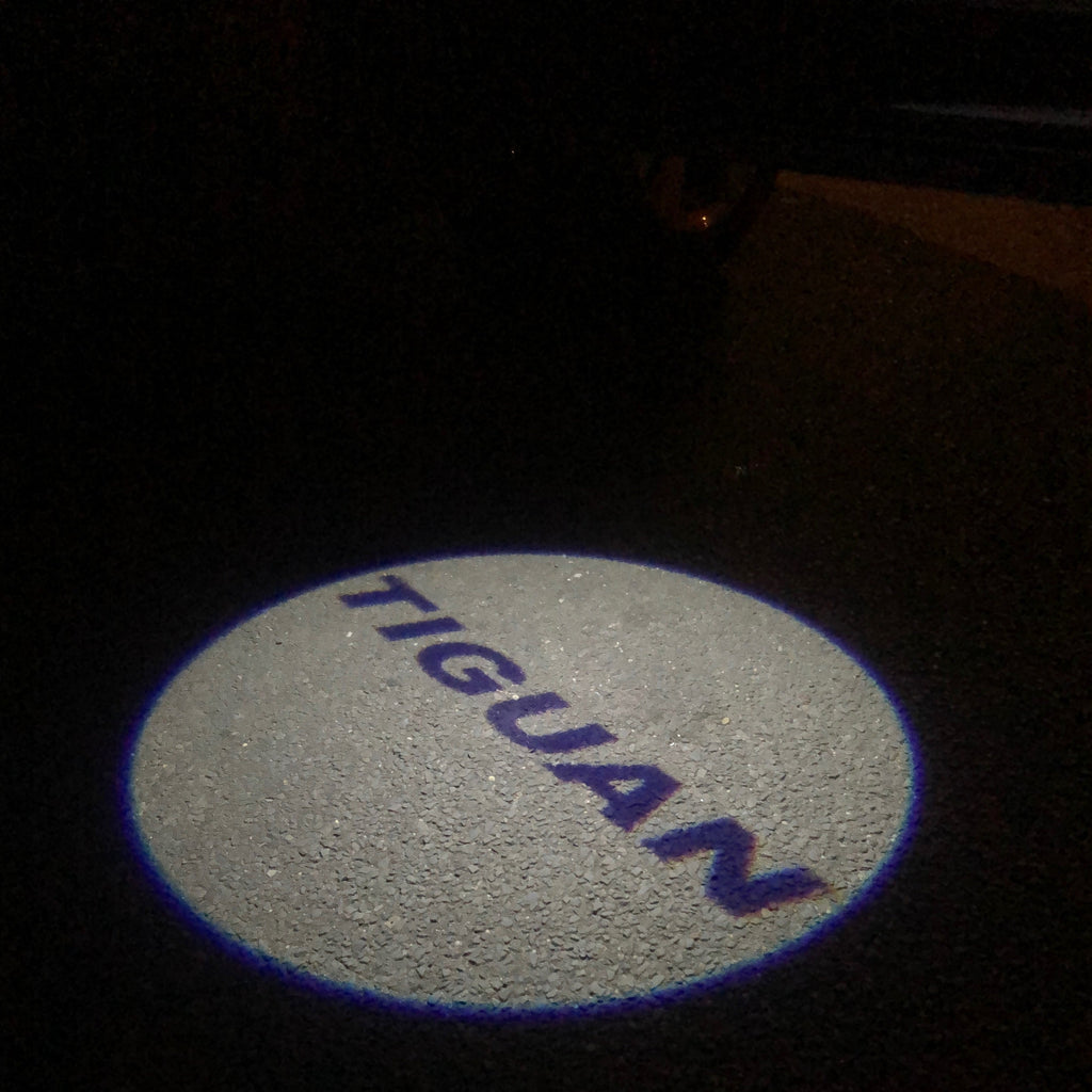 Volkswagen Luces de puerta TIGUAN Logo Nr.40 (cantidad 1 = 2 Película de logotipo / 2 luces de puerta)
