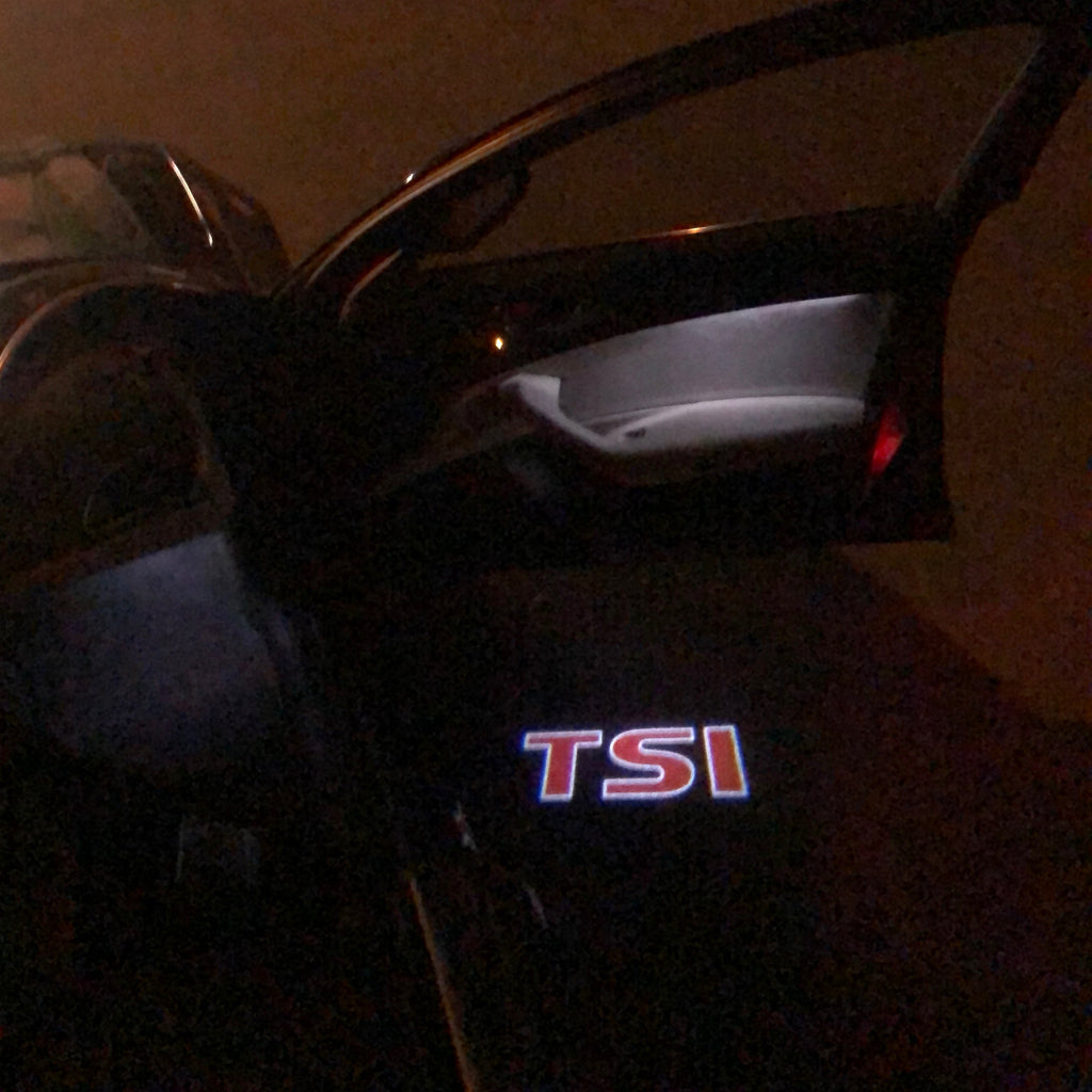 أضواء باب فولكس فاجن TSI Logo Nr. 58 (الكمية 1 = 2 Logo Films / 2 Door Lights）