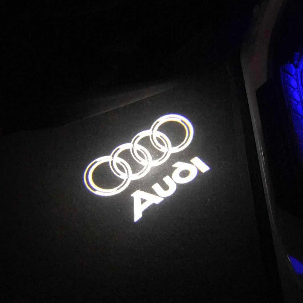 AUDI LOGO PROJECROTR أضواء Nr.01 (الكمية 1 = 2 شعار الأفلام / 2 أضواء الباب)