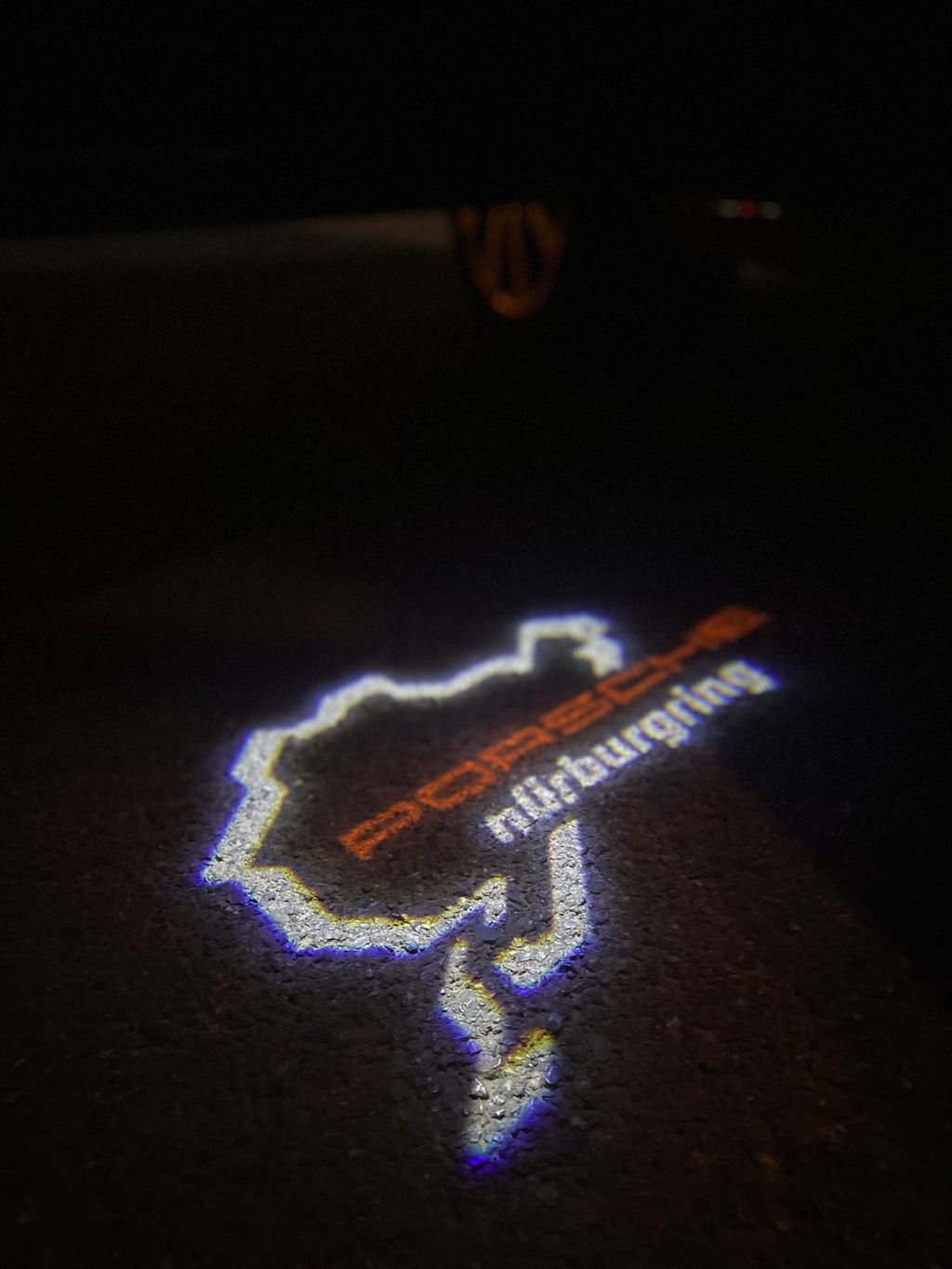 LUCES DE PROYECTOR DE LOGOTIPO ORIGINAL PORSCHE N ° 03 (cantidad 1 = 2 Película de logotipo / 2 luces de puerta)
