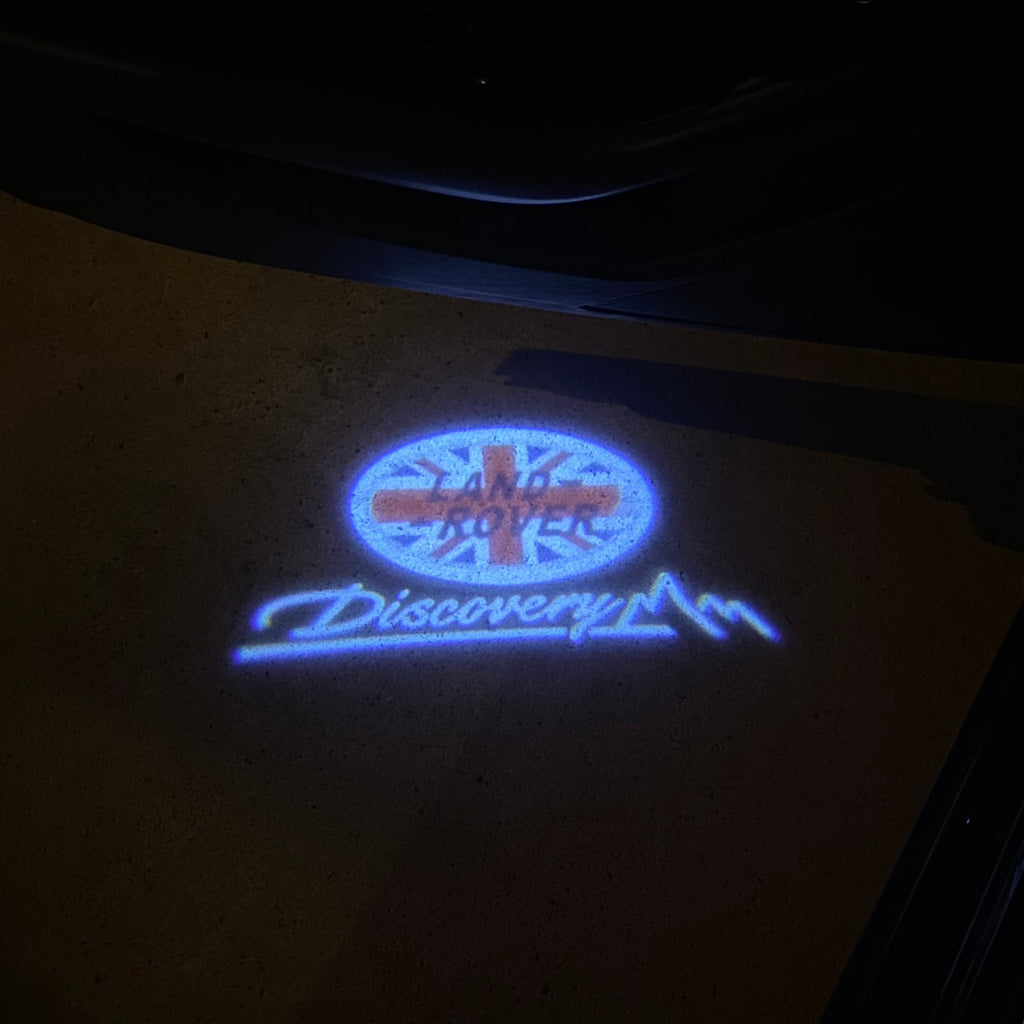 LUCES DE PROYECTOR CON LOGO Land Rover Nr.04 (cantidad 1 = 1 juegos / 2 luces de puerta)