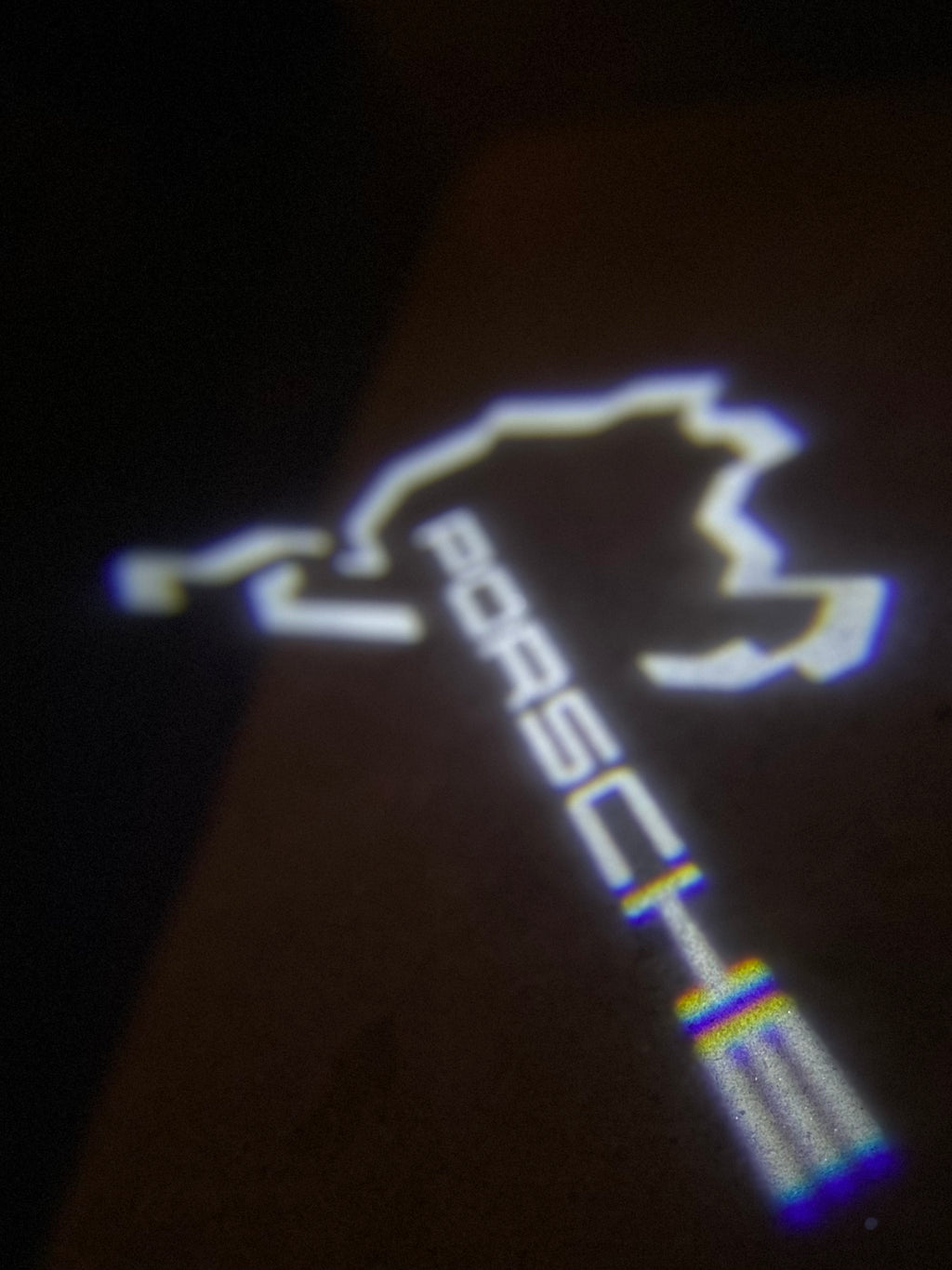 Porsche original logo projection Light No. 03 (qty. 1 = 2 logo film / 2 Door Lights)