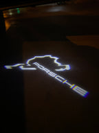 Porsche original logo projection Light No. 03 (qty. 1 = 2 logo film / 2 Door Lights)
