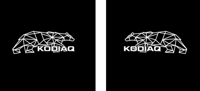 SKODA KODIAQ LOGO PROJECTOT LIGHTS Nr.68 (quantité 1 = 2 Logo Film / 2 portes lumières)