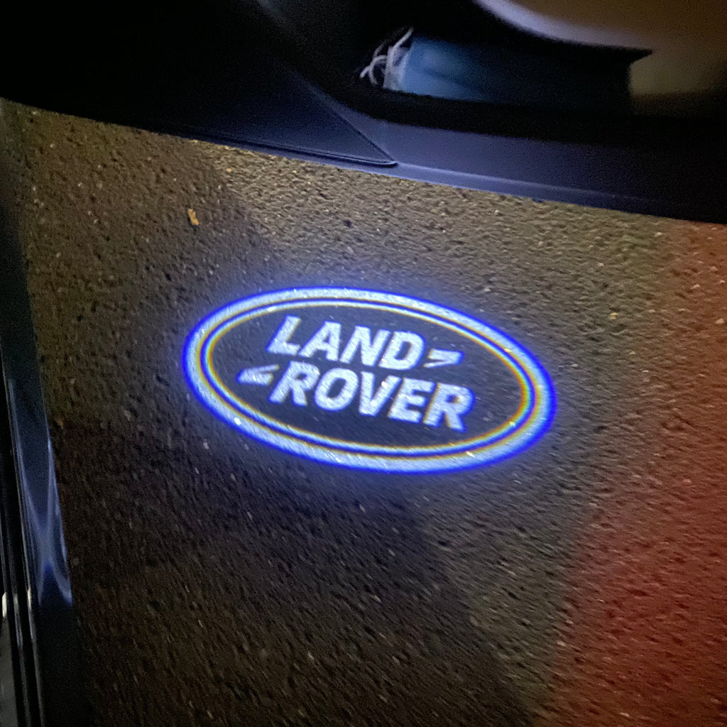 LUCES DE PROYECTOR CON LOGO Land Rover Nr.04 (cantidad 1 = 1 juegos / 2 luces de puerta)