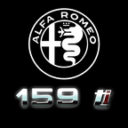 Alfa Romeo 159TI LOGO PROJECTOT LIGHTS Nr.55 (cantidad 1 = 2 logo película / 2 luces de puerta)