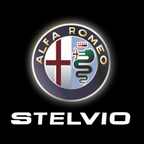 Alfa Romeo Stelvio LOGO PROJECTOT LIGHTS Nr.95 (cantidad 1 = 2 logo película / 2 luces de puerta)