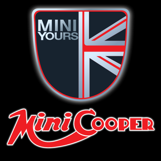 MINI COOPER LOGO PROJECROTR LIGHTS Nr.40 (الكمية 1 = 2 شعار فيلم / 2 مصباح باب)