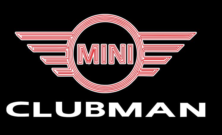 أضواء بروجكتور شعار CLUBMAN رقم 129 (الكمية 1 = 2 شعار فيلم / 2 مصباح باب)